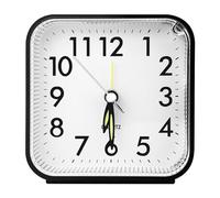 Nutabevr Reloj Despertador Silencioso Sin Tictac con Luz Nocturna Función de Repetición, Reloj de Mesa, Pequeño Reloj Despertador de Viaje con Puntero Luminoso, para Dormitorio, Oficina, Viajes