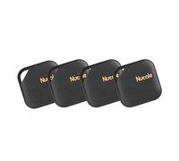 Nutale Pro Buscadores de Artículos Localizador de Llaves 4PCS Negro - Compatible con iOS y Android - Localizador con Llavero para Llaves de Coche Mascotas o Mochilas