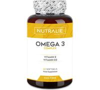 Nutalie Omega 3 Complex 2000mg EPA, DHA con Vitaminas E + D 60 Cápsulas