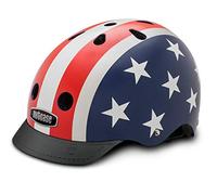 Nutcase Little Nutty Street Helm Fahrrad Kinder Visier Motiv Atmungsaktiv Rad Bike XS 48-52 cm, LNG3-1, Design Stars and Stripes