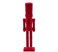 Nutcracker Christmas | 39cm Red Flocked Nutcracker Figures Desk Ornament