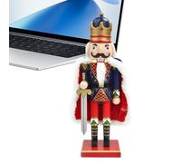 Nutcracker Figurines Decor - Mesa Decor Wooden Nutcracker Figurines | Festive Soldier Sculpture Ornament For Tabletop, Living Room, Bedroom, Kids Room, Entryway, Bathroom, Holiday Christmas Display