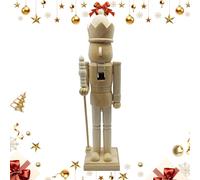 Nutcracker Ornaments, 38 cm Wooden Festive Figurine Handcrafted with Painted Detailing, Christmas Tabletop Decoration for Home Office Kitchen Shelf Bedroom Living Room Cabinet Holiday Celebration