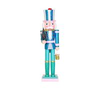 Nutcracker Ornaments - 38cm Handcrafted Wooden Holiday Figure for Festive Decoration | Classic Christmas Design Enhances Seasonal Ambiance Ideal for Living Room and Cabinet Display, 10.5x9x38cm