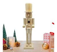Nutcracker Ornaments - Christmas Wood Nutcracker Ornament, 38cm Wooden Festive Figurine, Nutcrackers Figures Decor, Christmas Tabletop Nutcrackers For Holiday Kitchen Shelf Bedroom Room