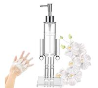 Nutcracker Soap Dispenser, Acrylic Nutcracker Soap Dispenser Clear for Christmas Bathroom & Kitchen, Refillable Holiday Hand Soap Bottle with Festive Countertop Decor Gift Design (1pcs)