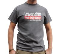 Nutees I Can Only One Person A Day Today Is Not Your Day Camiseta para Hombre (Gris carbón), Small
