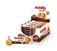 Nutella Biscuits - Galletas Doradas y Crujientes Rellenas de Nutella - Formato familiar - Caja 28 Paquetes con 3 Nutella Biscuits