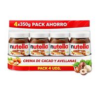 Nutella Original para untar, Crema de Cacao con Avellanas Ferrero, Tarro de Nutella, Ideal para Desayunos, Meriendas y Recetas Dulces, Hecha en Italiam, Pack ahorro, Contiene 4 botes de 350 gr