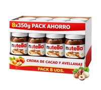 Nutella Original para untar, Crema de Cacao con Avellanas Ferrero, Tarro de Nutella, Ideal para Desayunos, Meriendas y Recetas Dulces, Hecha en Italiam, Pack ahorro, Contiene 8 botes de 350 gr
