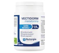 Nutergia VECTIDORM Melatonina 1,9 mg - 60 cápsulas - Suplemento para Sueño Reparador, Conciliar el Sueño Más Rápido y Reducir Despertares Nocturnos - Con Melatonina, Plantas, Magnesio y Vitaminas B -