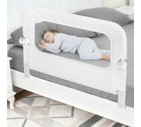 NUTIKAS Barandilla protectora de cama de bebé para niños pequeños - Barandillas de cama para niños pequeños de 35.4 pulgadas para cuna, individual, matrimonial, Queen, litera abatible, barandilla