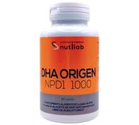 Nutilab DHA Origen NPD1 1000 60 Perlas - Omega 3 Alta Concentración (1000 mg DHA) - Forma Triglicéridos - Función Cerebral, Visión y Corazón - Aceite Purificado Sin Sabor a Pescado