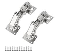NUTKIT 2pcs 170° Grado Bisagras Automática,Con Tornillos,Bisagra Oculta de Montaje Rápido con Cierre Suave,para Puerta de Empotrado Mueble Armario de Cocina,Puede Reemplazar las Bisagras Existentes