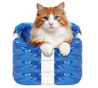 NUTKIT 3 Piezas Recambios Cubos de Pañales, Bolsas de Repuesto para Arena para Gatos, para el Cambio Higiénico de La Arena para Gatos, para Cubo de Pañales, Bolsas de Recambio para Arena de Gato, Azul