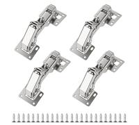 NUTKIT 4pcs 170° Grado Bisagras Automática,Con Tornillos,Bisagra Oculta de Montaje Rápido con Cierre Suave,para Puerta de Empotrado Mueble Armario de Cocina,Puede Reemplazar las Bisagras Existentes