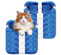 NUTKIT 9 Piezas Recambios Cubos de Pañales, Bolsas de Repuesto para Arena para Gatos, para el Cambio Higiénico de La Arena para Gatos, para Cubo de Pañales, Bolsas de Recambio para Arena de Gato, Azul