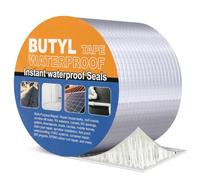 NUTKIT Cinta de Butilo Impermeable 5Mx10cm,Cinta Impermeable Autoadhesiva,Cinta Selladora de Gran Durabilidad, para Fugas de Techo, Reparación de Grietas, Ruptura de Tuberías