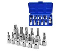 nutmanel 13 piezas Juego de Llaves de Vaso Torx, Juego de Puntas de Vaso, Llaves de Vaso Hex S2 Vasos e Torx Hembra, T8 / T10 / T15 / T20 / T25 / T27 / T30 / T40 / T45 / T50 / T55 / T60 / T70