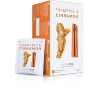 Nutra Tea Cúrcuma y canela, el té de cúrcuma apoya la salud del hígado y las articulaciones, el té de canela ayuda a fortalecer la circulación sanguínea, 40 bolsas de té reutilizables, té de hierbas