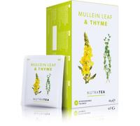 Nutra Tea Hoja de gordolobo y tomillo - Té de gordolobo para pulmones y garganta, 80% hojas de gordolobo, 20% tomillo - 120 bolsas envueltas individualmente - Infusión de hierbas (6 unidades)