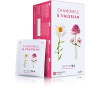 Nutra Tea Té de manzanilla y valeriana, bolsitas de té de raíz de valeriana para dormir y relajarse, té para dormir y dormir para una noche reparadora, 120 bolsas envueltas individuales, infusión de