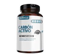 Nutracle Carbón Activado Vegetal 120 comprimidos de 500 mg - Suplemento contra la Hinchazón Abdominal y los Gases Intestinales Flatulencias para Hombre y Mujer
