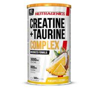 Nutragenics Creatine + Taurine - 500 g - Creatina monohidrato micronizada - Creatina en polvo con sabor - Creatine monohydrate - Creatina 500g - creatina monohidratada (Piña con coco)