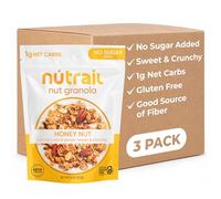 NuTrail Juego de 3 cereales de nuez, sin azúcar añadido, keto, bajo en carbohidratos, sin gluten, sin cereales, desayuno saludable, 237 ml