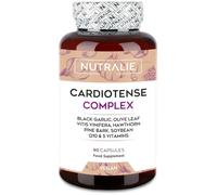 Ajo Negro Cardiotense Complex 11250mg - Espino + Olivo + Q10 Tensión Arterial Circulación Colesterol - Extracto Ajo Negro 15:1 S-Alilcisteina Espino Blanco Vitaminas B - 90 Cápsulas Nutralie
