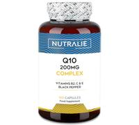 Coenzima Q10 Complex 250mg 100% Pura - 120 Cápsulas Coq10 Potente Antioxidante - Vit C E B2 - Refuerza Sistema Inmune - Vitaminas y Pimienta Negra - Ubiquinona Coenzyme Q10-4 Meses Nutralie