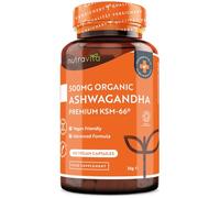 Nutravita Ashwagandha Orgánica 500 mg - KSM-66® Sin Excipiente. 100% Natural Cápsula Vegana de Ashwagandha - Suplemento adaptógeno Ayurveda Ginseng Indio (Withania Somnifera) Antiflamatorio natural