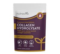 Nutravita Colágeno Hidrolizado en Polvo 300g - 30 Porciones Colageno Peptidos, Sin Sabor - Collagen Peptides Tipo 1 - Péptidos de Colageno Hidrolizado Bovino con 8 Aminoácidos Esenciales