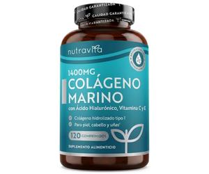 Nutravita Colageno Marino 1400 mg con Ácido Hialurónico 100 mg