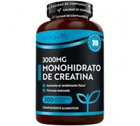 Nutravita Creatina Monohidratada 3000mg - 300 Comprimidos Veganos - Creatine Monohydrate - Hombre y Mujer Suplemento - Creatina Monohidrato Suplementos Gym - Creatine Pastillas
