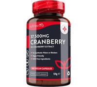 Nutravita Extracto de Arándano Rojo 37.500 mg Máxima Potencia - 180 Cápsulas Veganas - Suplemento Diario para Mujeres - Extracto Puro de Arándano 50:1 - Fabricado en el Reino Unido