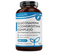 Nutravita Glucosamina Condroitina Complejo - 180 Cápsulas para 6 Meses - Glucosamine Complex con Vitamina C, Cúrcuma Jengibre y Rosa Silvestre - Glucosamina Condroitina Complex