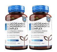 Nutravita Glucosamina Condroitina Complejo - 360 Cápsulas para 12 Meses - Glucosamine Complex con Vitamina C Cúrcuma Jengibre y Rosa Silvestre - Glucosamina Complex