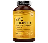 Nutravita Luteina y Zeaxantina - 90 Luteina con Zeaxantina Ojos Cápsulas Veganas - Lutein con Vitamina A, B12, Zinc y Extracto de Arándanos - Suplementos para Los Ojos - Vitaminas Para la Vista