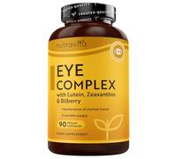 Nutravita Suplemento natural de luteína para los ojos - 90 cápsulas veganas - Zeaxantina, meso-zeaxantina, extracto de arándanos, vitaminas A, B12 y zinc