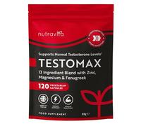 Nutravita Testosterona Hombre - Natural Aumenta Testosterona - Zinc, Extracto De Raíz De Maca, Fenogreco, Ginseng - 120 Cápsulas Vegetales - Potenciador del Deseo - Rendimiento Muscular Vigorizante