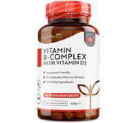 Nutravita Vitamina B Complejo con Vitamina D3 para Energía y Enfoque 365 Vegetariano Tabletas