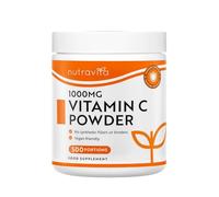 Nutravita Vitamina C Pura en Polvo 500 g - 1000 mg por Dosis - 16 Meses | Ácido ascórbico puro - Polvo de Vitamina C - Normal del sistema inmunitario y ayuda a reducir el cansancio y la fatiga