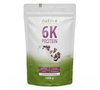 Nutri + Batido Proteína de Chocolate 1kg - Proteínas en Polvo bajas en Azúcar - Aislado de Proteína de Soja sin OGM, Almendra, Girasol - Muscle Building Protein producido en Alemania