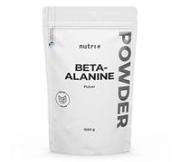 Nutri+ Beta Alanina en Polvo 1 kg - vegano puro con alta Dosificación y sin Aditivos - Potenciador Pre-Entrenamiento - Beta Alanina en Polvo - Energizante Deporte 1000 g