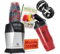 NUTRI-BLENDER Smoothie-Maker to go 1000 Watt Batidora Auto-IQ, sin BPA, Incluye libro de recetas, 2 tazas, cuchillo, tapa