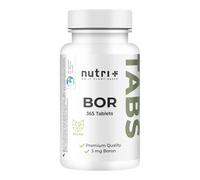Nutri + Boro Comprimidos 365x - 3 mg de Bórax - alta Dosis + vegano - sin Rellenos ni Aditivos - probado en Laboratorio - Suministro para un Año