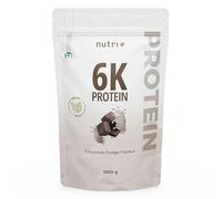 Nutri + Chocolate Fudge Protein Powder 1 kg - 6k - Proteínas en Polvo vegan Sabor Chocolate Fudge sin Lactosa - sin Azúcares añadidos