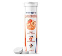 Nutri&Co Electrolytes Hidratación - 5 Minerales 4 Vitaminas - Sabor Melocotón - 15 Comprimidos