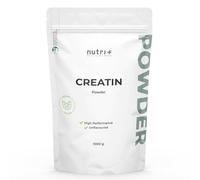 Nutri + Creatina Monohidrato 1 kg - Creatina en Polvo de primera Calidad - alta Dosis, ultrafina, vegana y neutra - Creatine Powder Mono Mesh 200
